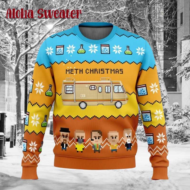 Breaking Bad Meth Car Movie Ugly Christmas Sweater