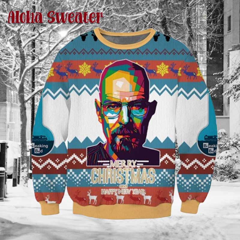 Breaking Bad Walters Head Flask Life Ugly Christmas Sweater