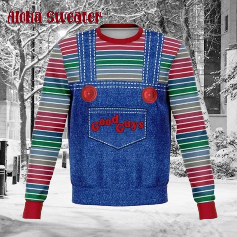Childs Play Chucky Cosplay Ugly Christmas Sweater