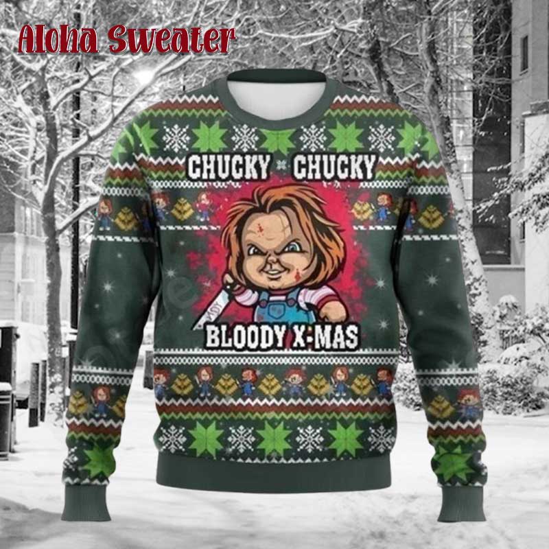 Chucky Graphic Vintage Comic Style Ugly Christmas Sweater