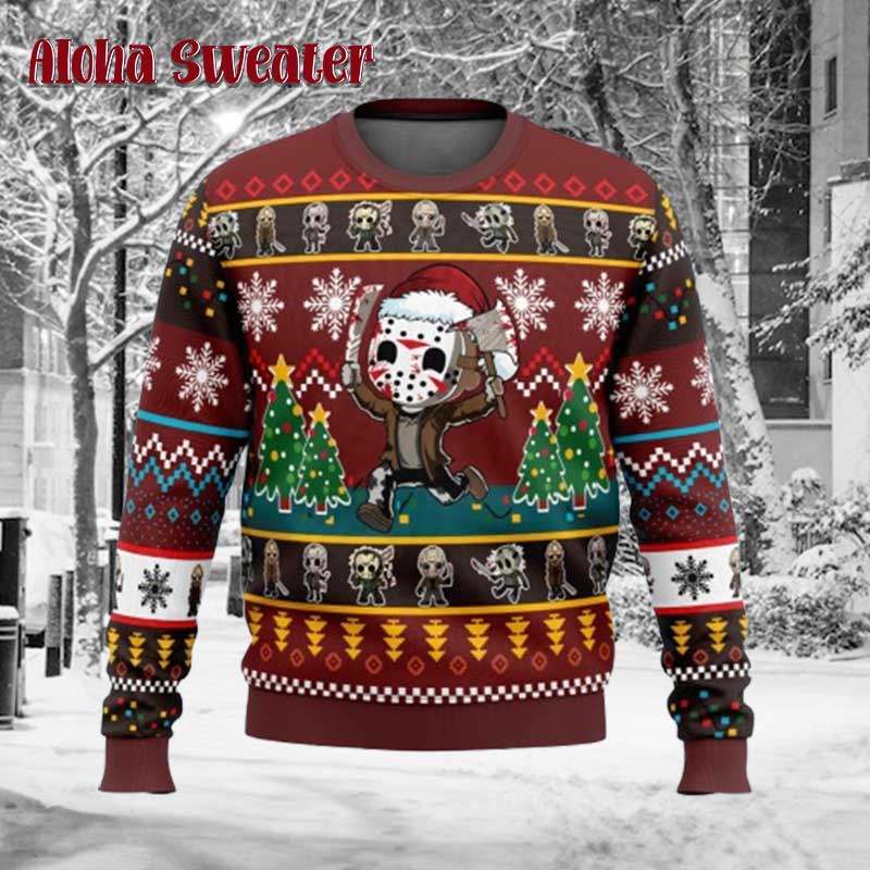 Cute Jason Friday The 13th Jason Voorhees Ugly Christmas Sweater