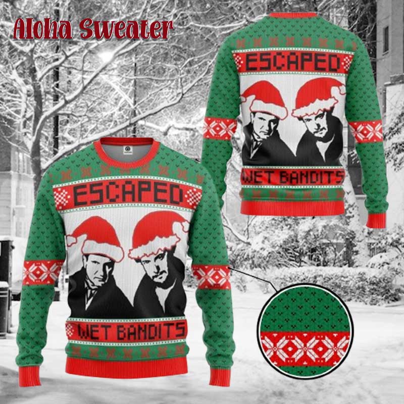 Escaped Wet Bandits Meme Home Alone Ugly Christmas Sweater