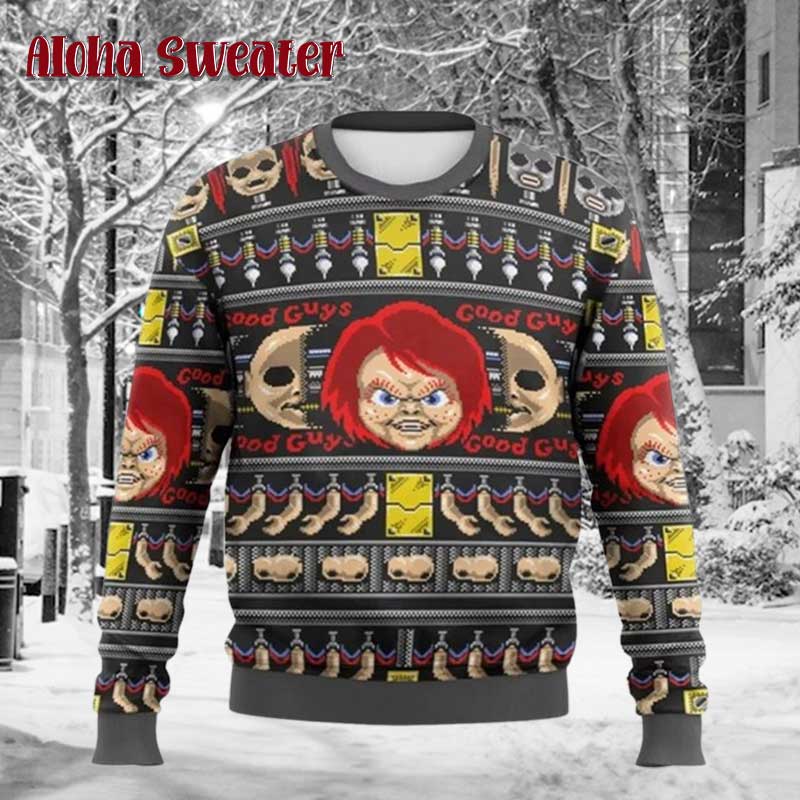 Give Me The Mask Chucky Ugly Christmas Sweater