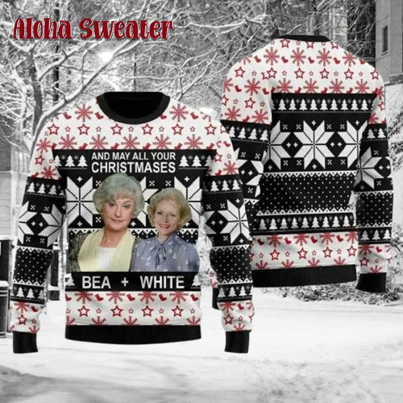 Golden Women And May All Your Golden Girls Ugly Christmas Sweater