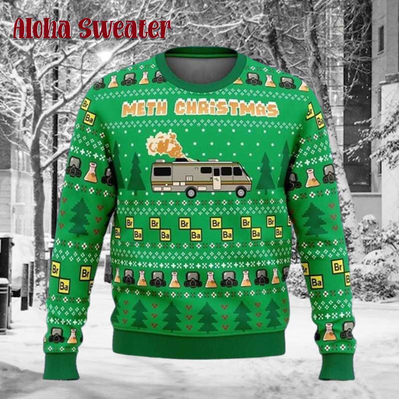 Green Car Breaking Bad Walter White Ugly Christmas Sweater
