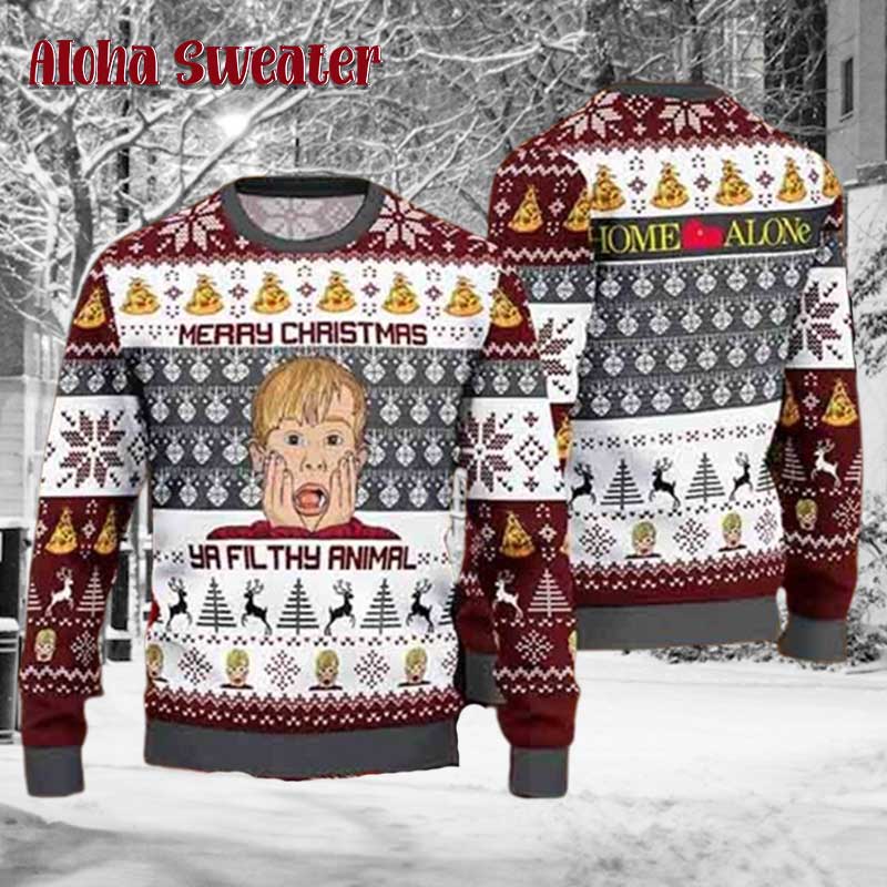 Home Alone Merry Christmas Ya Filthy Animal Ugly Christmas Sweater