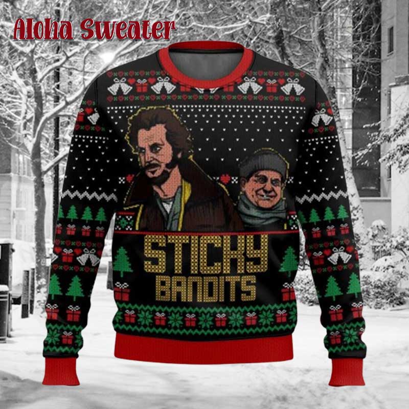 Home Alone Sticky Bandits Ugly Christmas Sweater