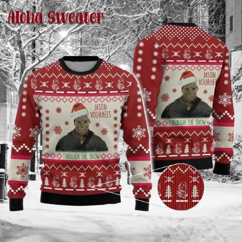 Jason Voorhees Friday The 13th Halloween Ugly Christmas Sweater