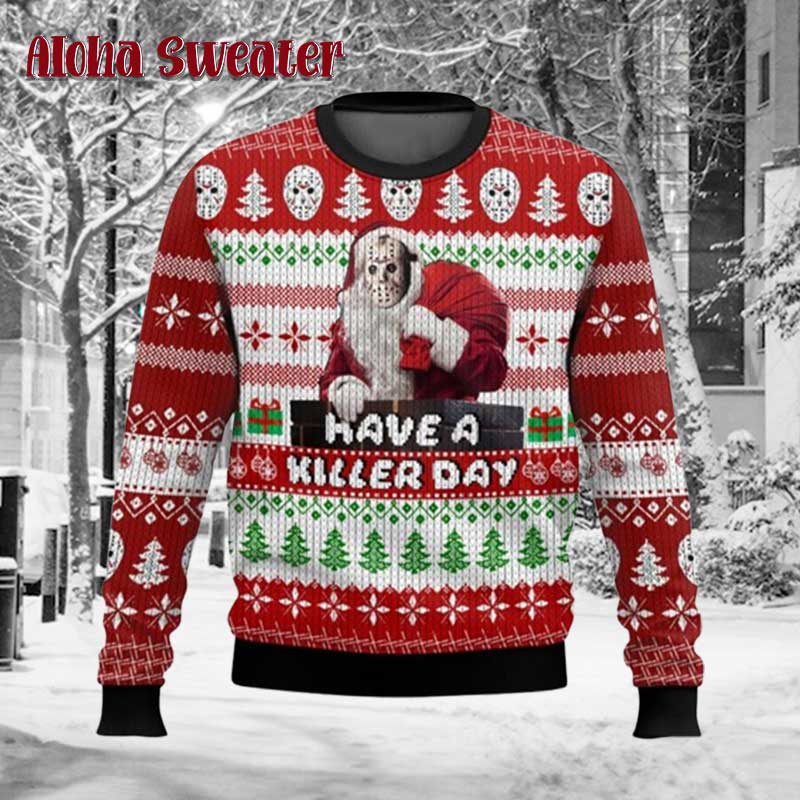 Jason Voorhees Killer Day Ugly Christmas Sweater