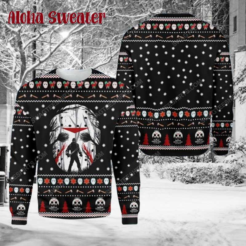 Jason Voorhees The Friday Halloween Ugly Christmas Sweater