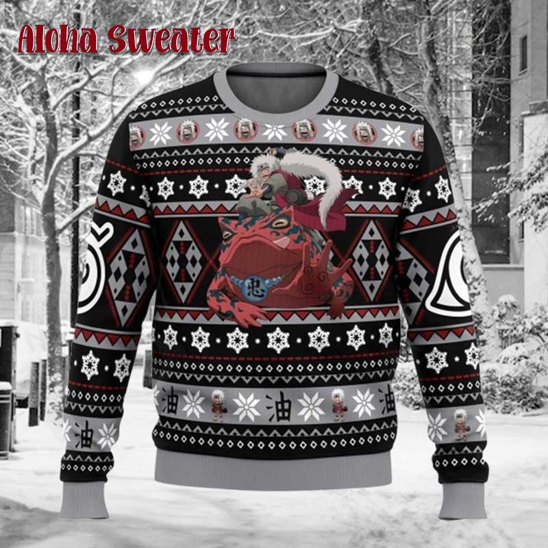 Jiraiya Naruto Anime Naruto Ugly Christmas Sweater