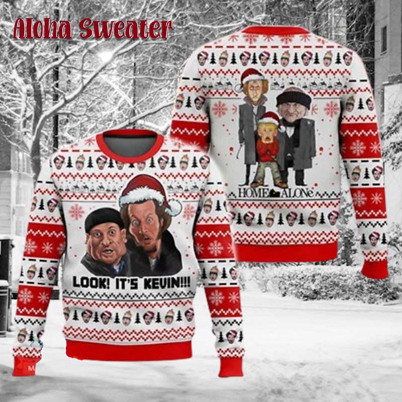Look It’s Kevin Home Alone Ugly Christmas Sweater