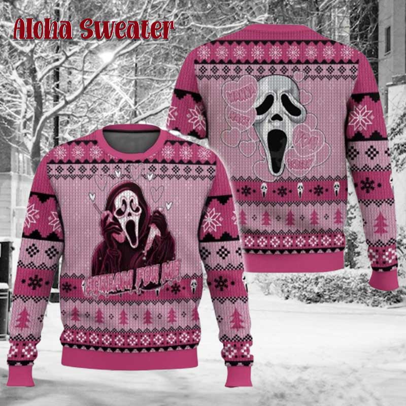 Make A Phone Call Ghostface Ugly Christmas Sweater