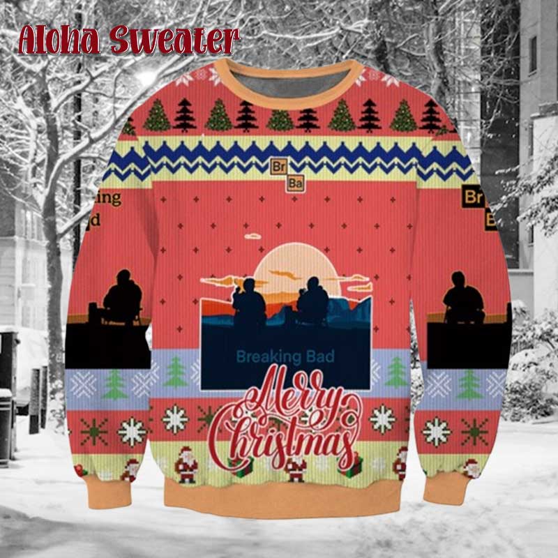 Movie Scene Breaking Bad Sunset Ugly Christmas Sweater