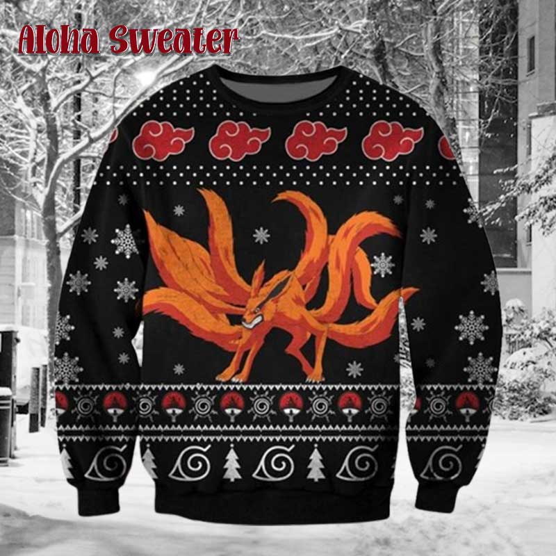 Naruto Kurama Akatsuki The Fox Ugly Christmas Sweater