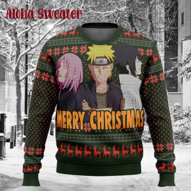 Naruto Squad 7 Merry Christmas Ugly Christmas Sweater