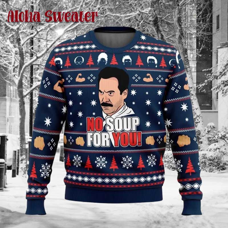 No Soup For You Seinfeld Ugly Christmas Sweater