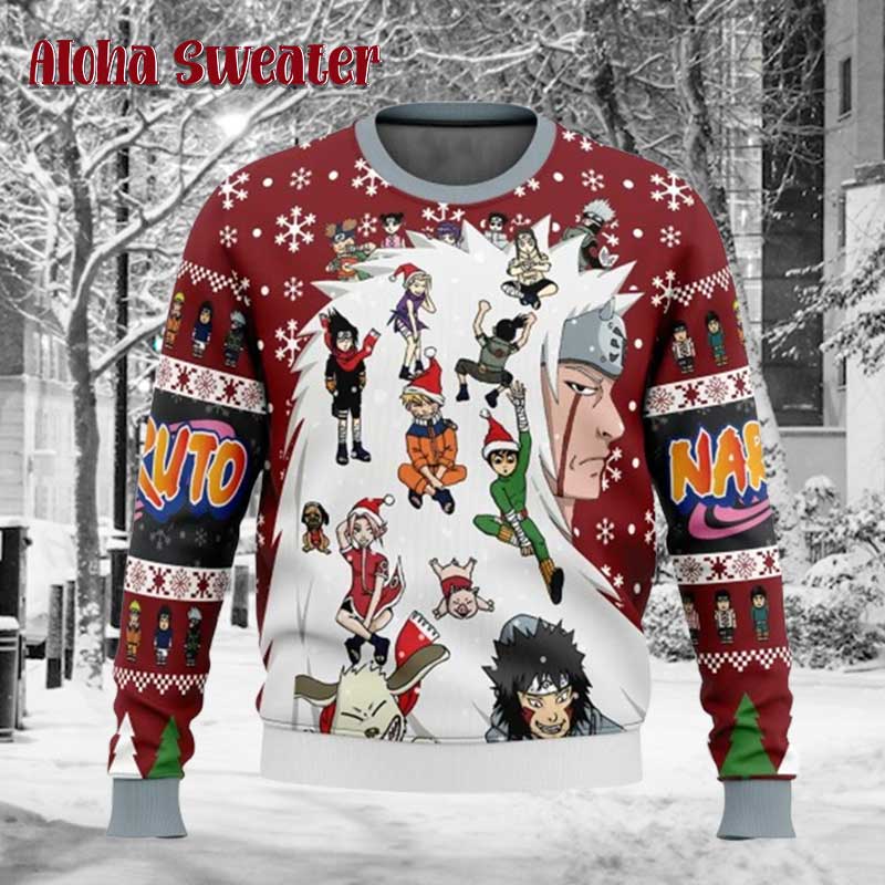 Shippuden Characters Anime Naruto Ugly Christmas Sweater