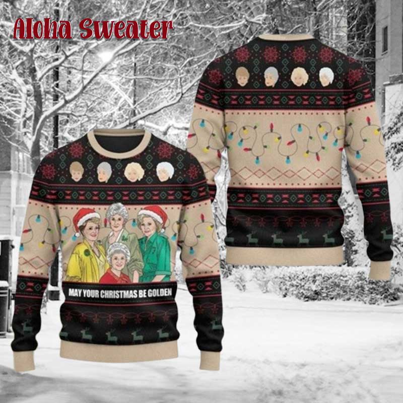 The Golden Christmas Golden Girls Ugly Christmas Sweater