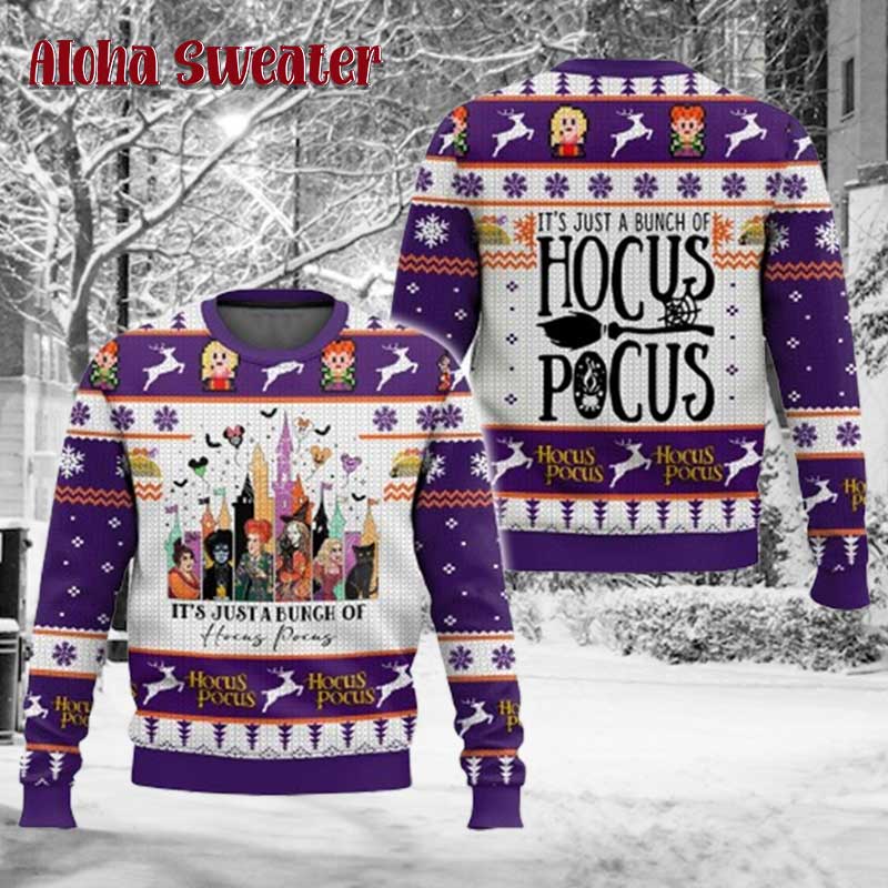 The Magic Castle Hocus Pocus Ugly Christmas Sweater