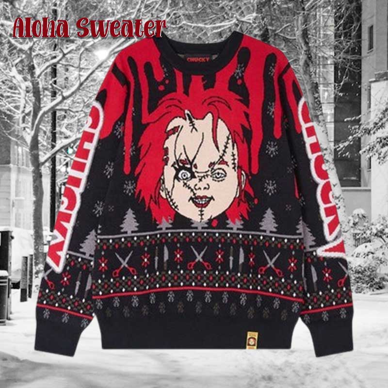 The Scary Child Chucky Ugly Christmas Sweater