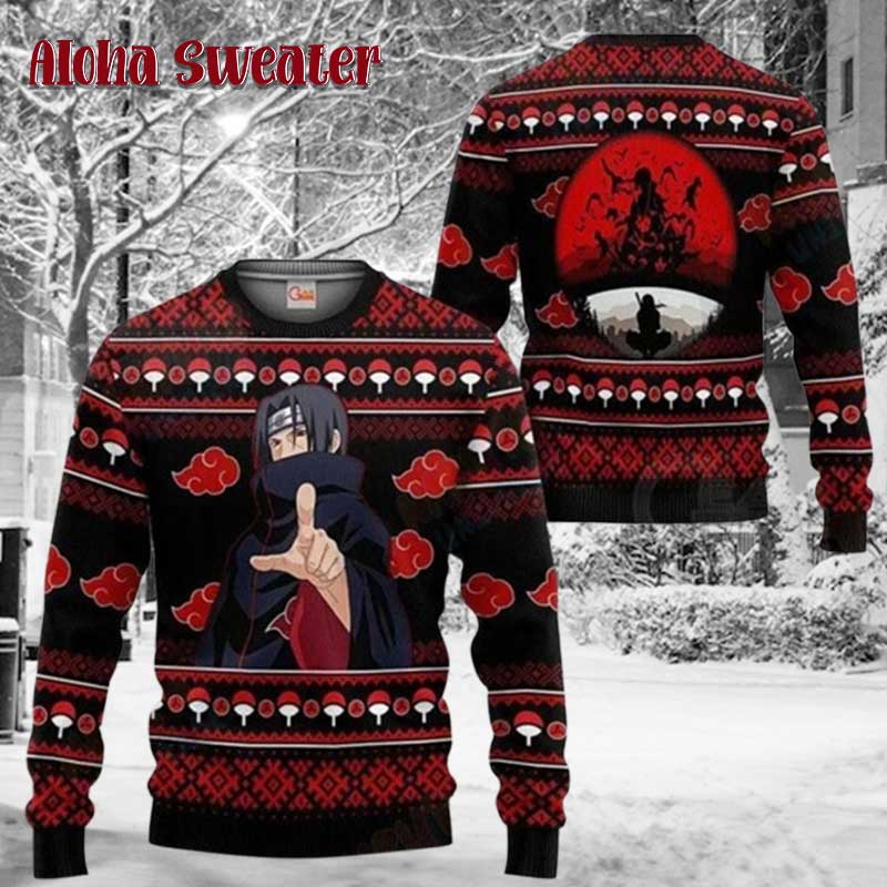 Uchiha Itachi Logo Naruto Ugly Christmas Sweater