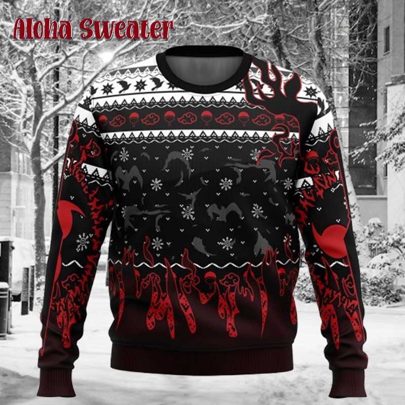 Uchiha Naruto Itachi Pattern Ugly Christmas Sweater