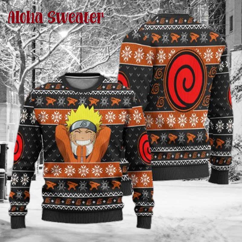 Uzumaki Clan Naruto Anime Ugly Christmas Sweater