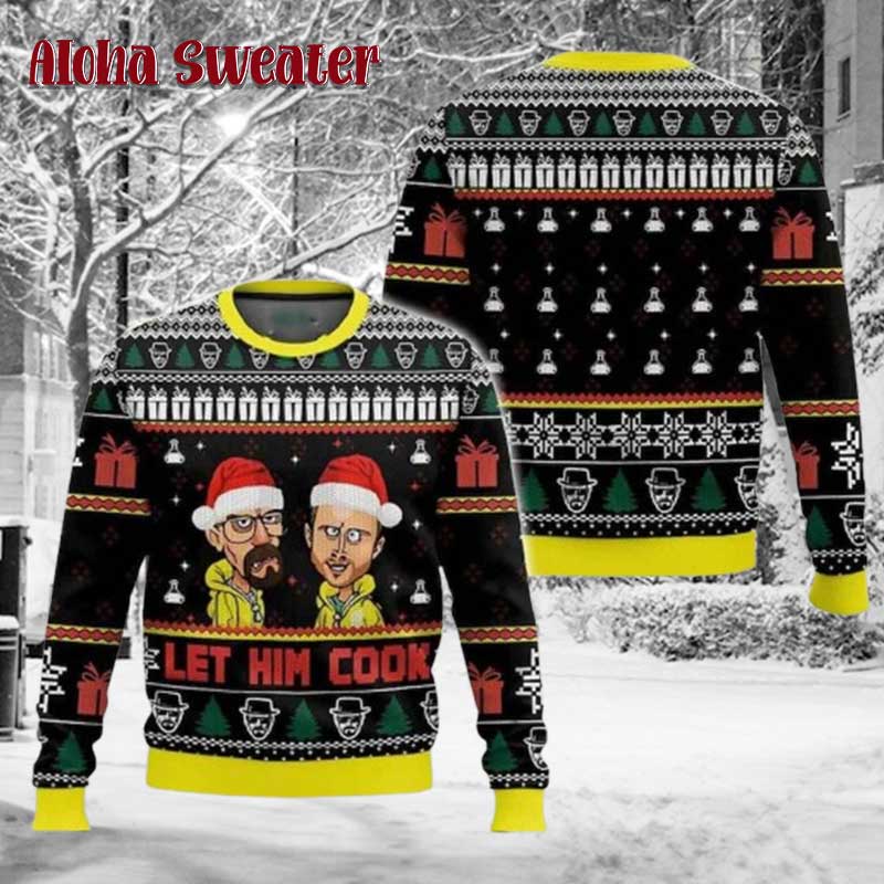 Walter White Jesse Pinkman Breaking Bad Ugly Christmas Sweater