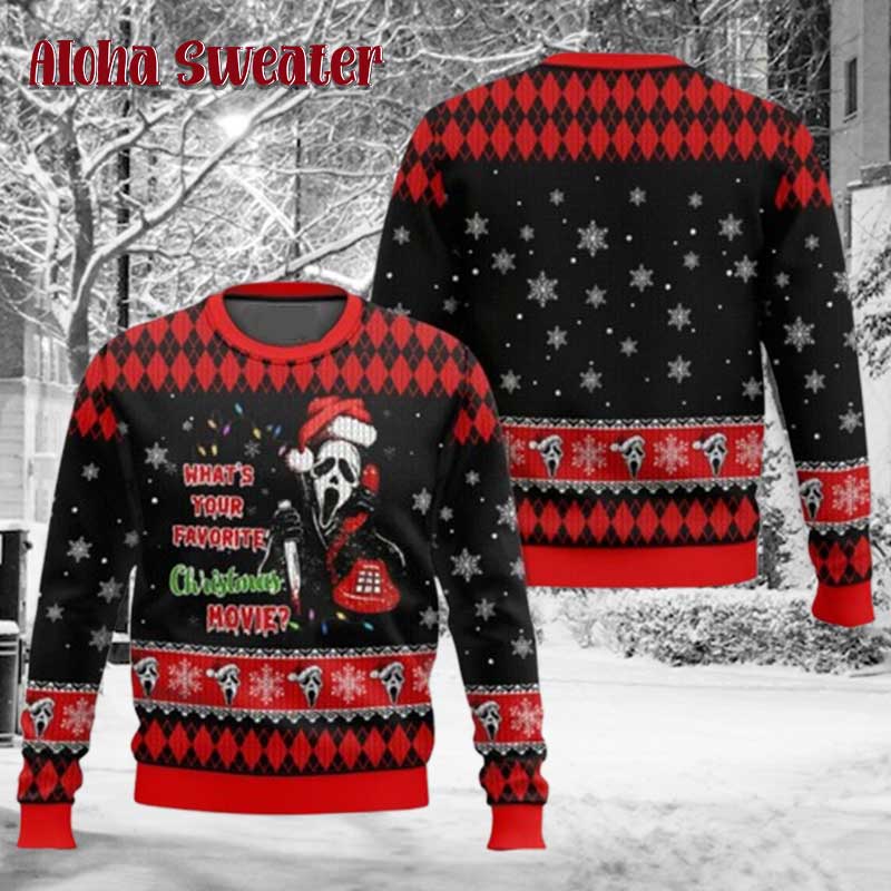 What You Like For Christmas Ghostface Ugly Christmas Sweater