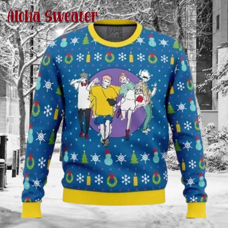 All Characters Jujutsu Kaisen Ugly Christmas Sweater
