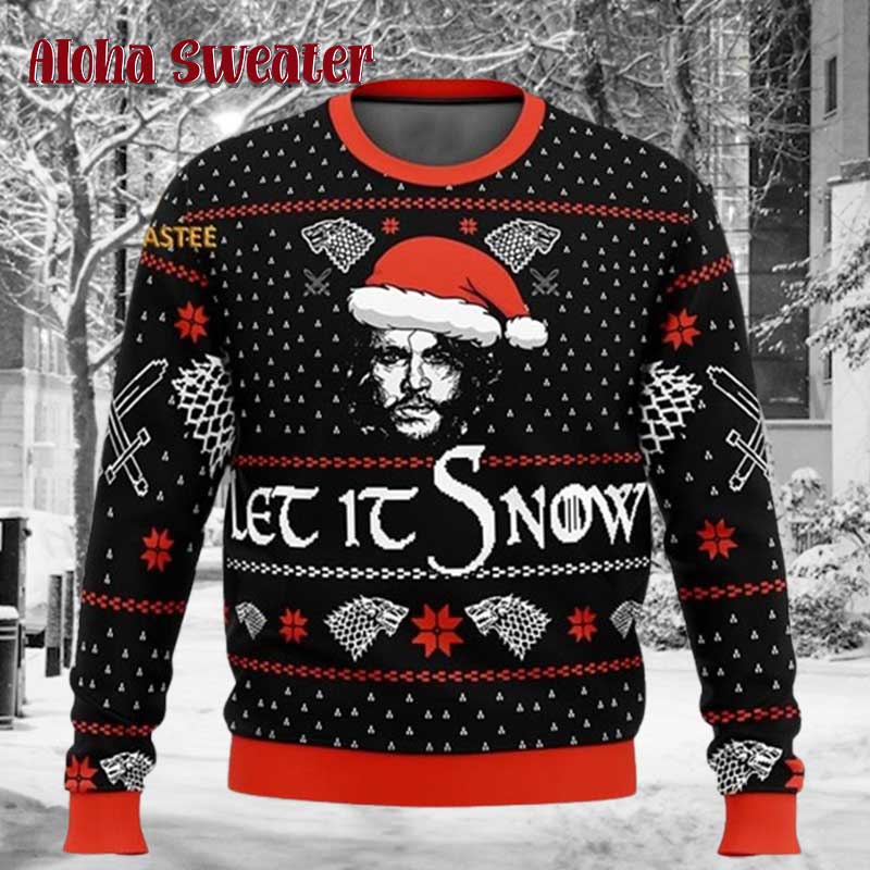 Game Of Thrones Jon Snow Let It Snow Ugly Christmas Sweater