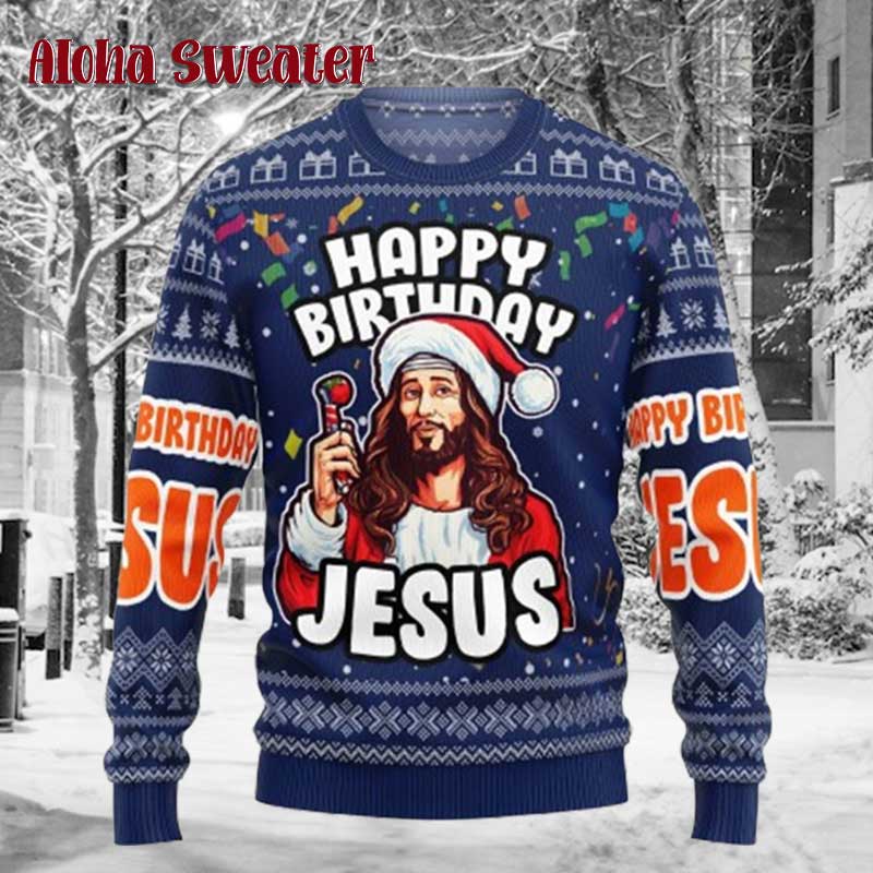 Go Jesus It’s Your Birthday Ugly Christmas Sweater