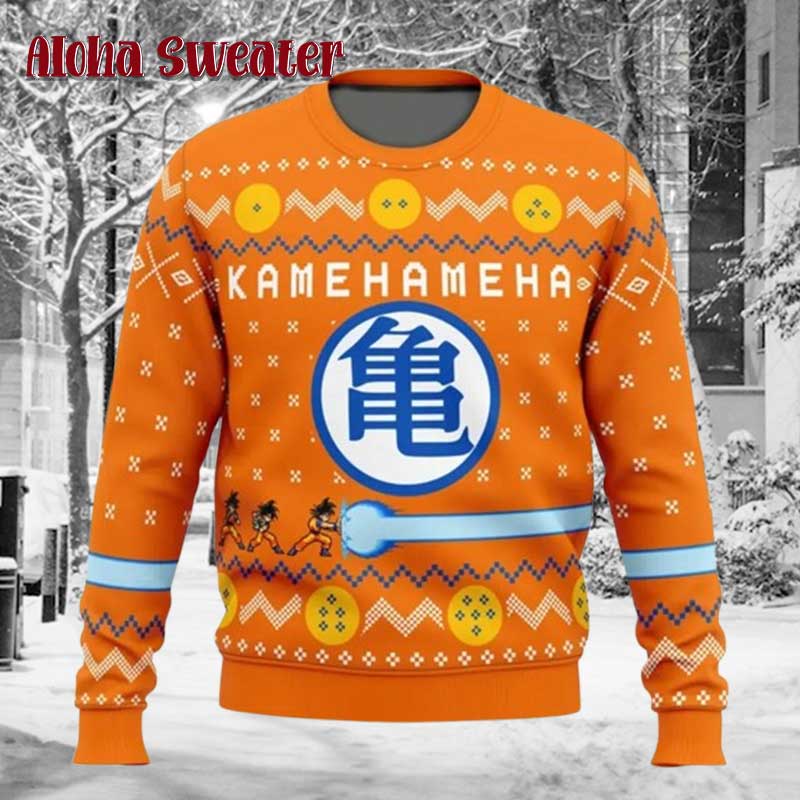 Goku Logo Kanji Dragon Ball Ugly Christmas Sweater