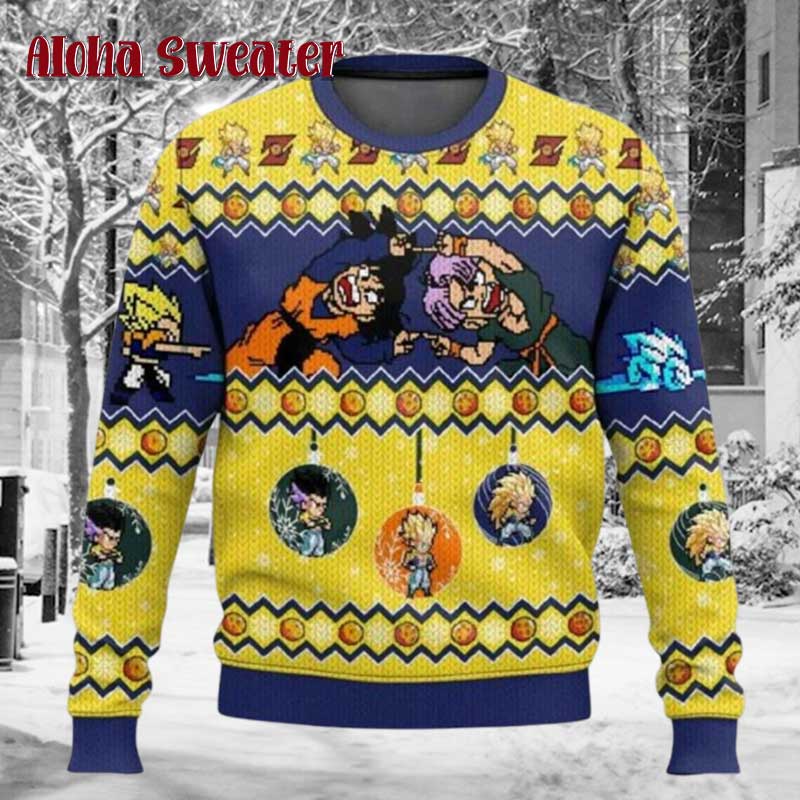 Goten And Trunks Fusion Dance Dragon Ball Ugly Christmas Sweater