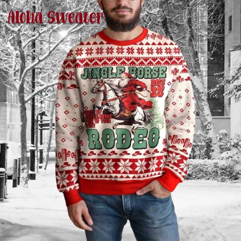 Jingle Horse Rodeo Christmas Ugly Christmas Sweater