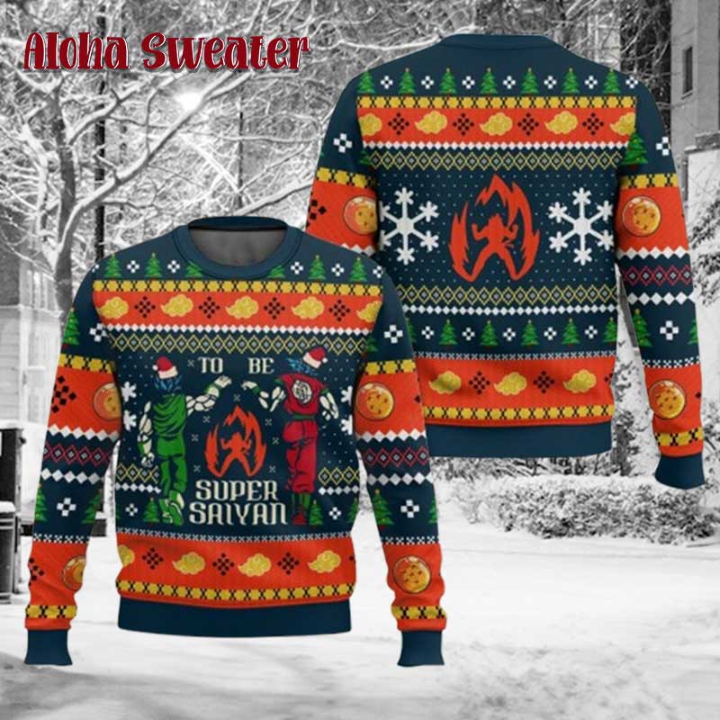 Power Super Saiyan Dragon Ball Ugly Christmas Sweater