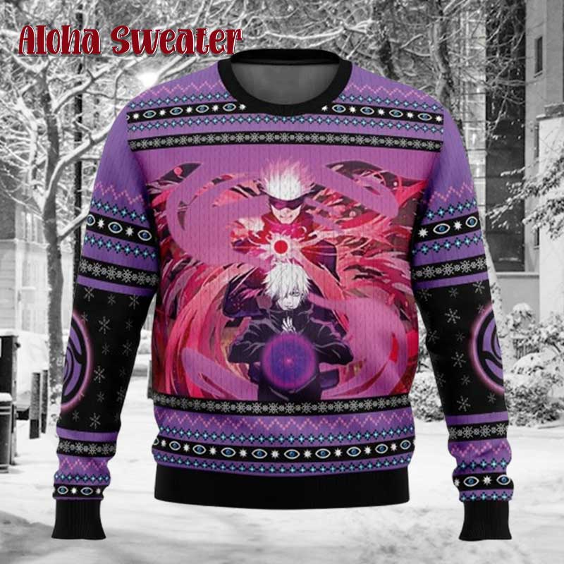 Satoru Gojo Jujutsu Kaisen Teacher Ugly Christmas Sweater