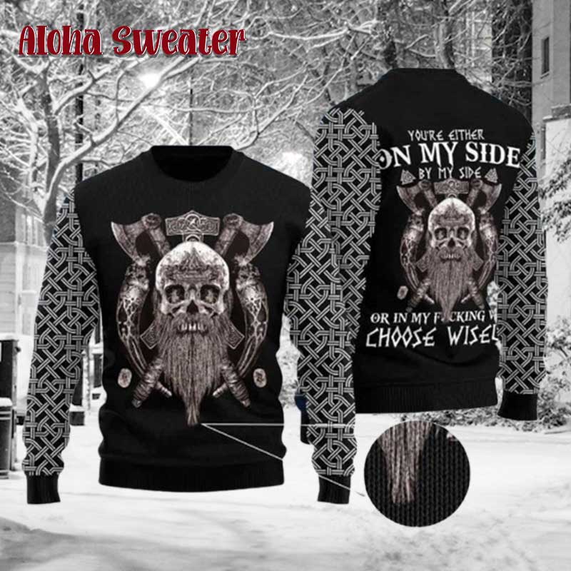Viking On My Side Ugly Christmas Sweater