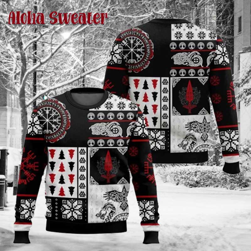 Viking Warrior Spirit Ugly Christmas Sweater