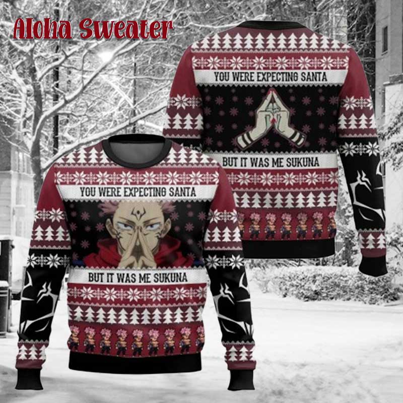 You Were Expecting Santa Sukuna Jujutsu Kaisen Ugly Christmas Sweater