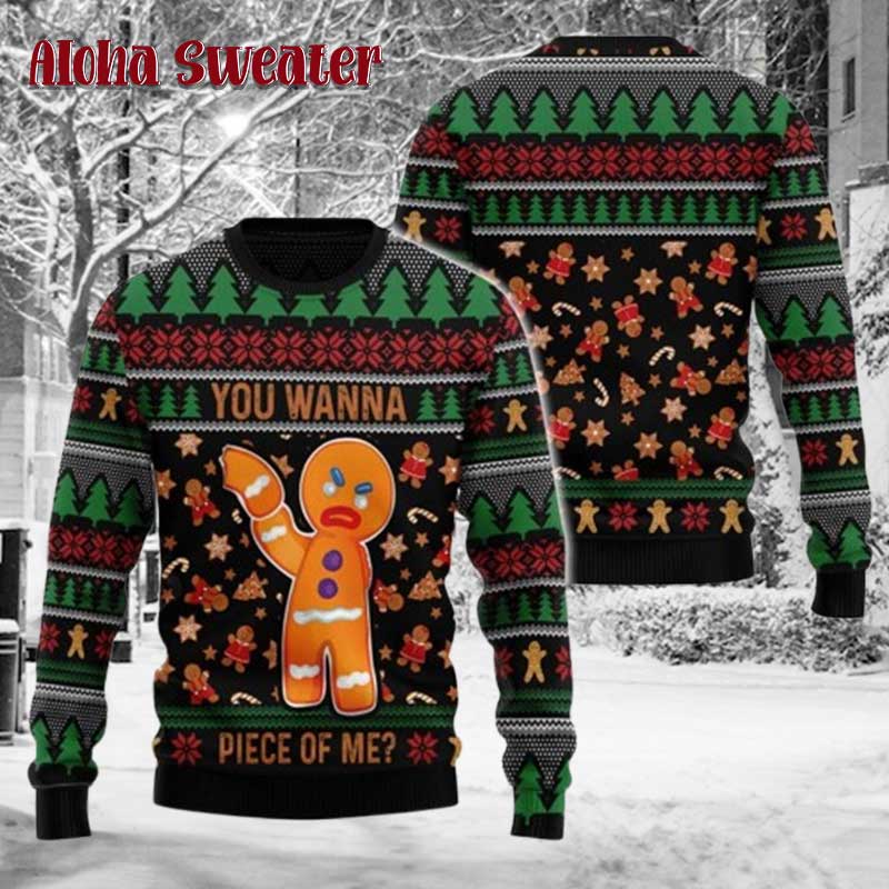 A Piece Of Gingerbread Man Ugly Christmas Sweater