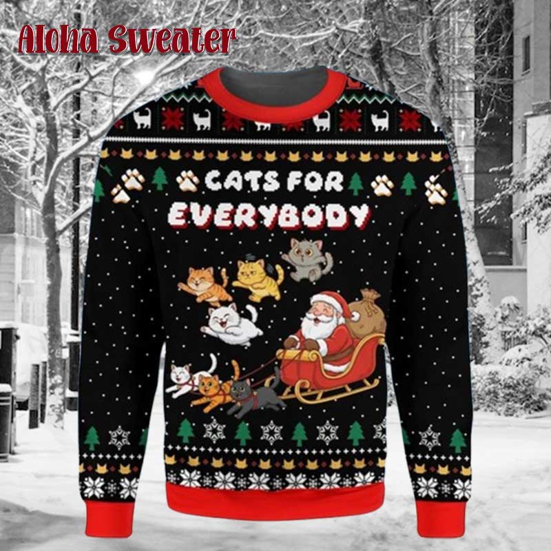 Gift Cats For Everybody Ugly Christmas Sweater