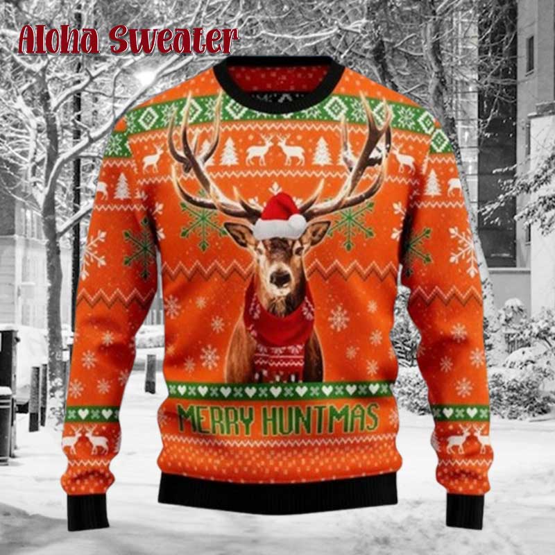 Huntmas Deer Christmas Ugly Christmas Sweater