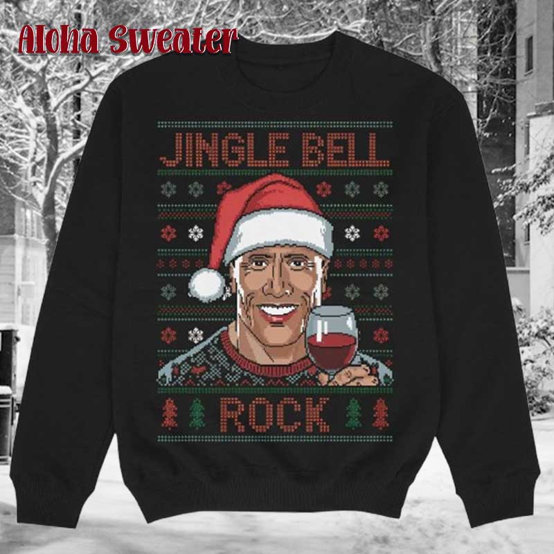 Jingle Bell Rock Drink Wine Ugly Christmas Sweater