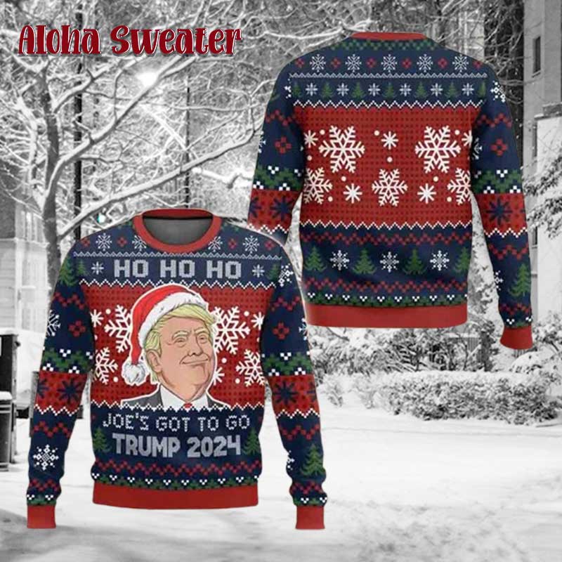 Joe’s Got To Go Trump Ugly Christmas Sweater