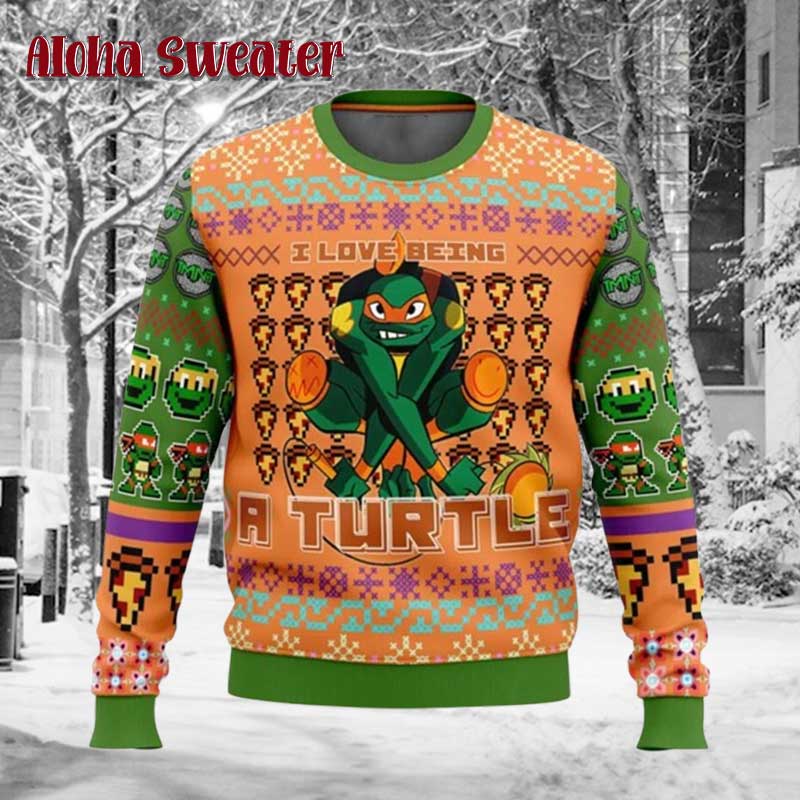 Michelangelo Ninja Turtles Ugly Christmas Sweater
