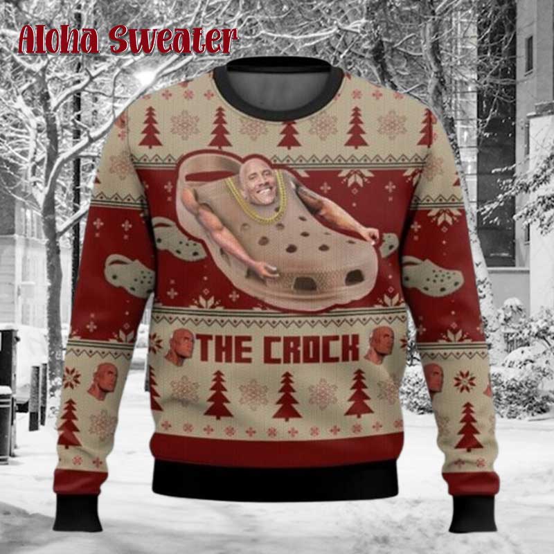 The Crock The Rock Meme Ugly Christmas Sweater