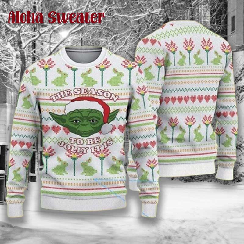 Baby Yoda Santa To Be Jolly Star Wars Ugly Christmas Sweater