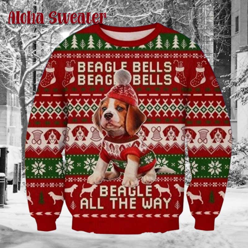 Beagle Bells Xmas Dog Ugly Christmas Sweater